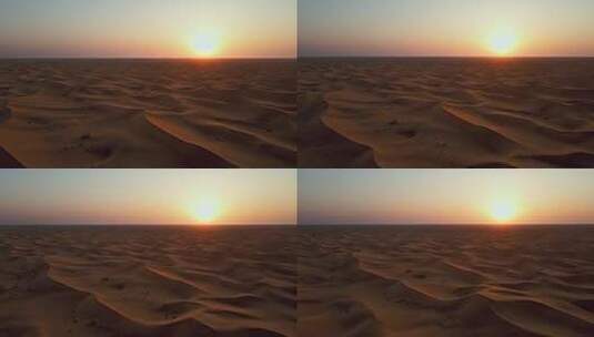 腾格里沙漠的黄昏高清在线视频素材下载