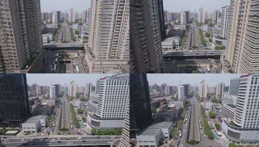 武汉洪山街道口商圈航拍高清在线视频素材下载