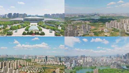 南昌城市风光地标建筑航拍延时集合高清在线视频素材下载