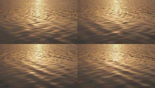 波光粼粼金色水面湖面江面湖水河流黄昏波光高清在线视频素材下载