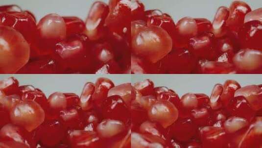 晶莹剔透的红石榴籽高清在线视频素材下载