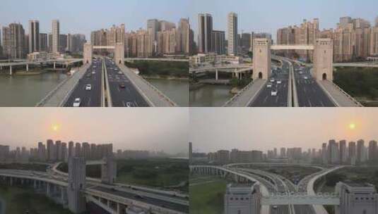 泉州田安大桥高空航拍高清在线视频素材下载