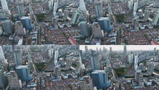 上海市中心城市建筑全景航拍高清在线视频素材下载