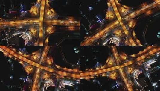 立交桥航拍镜头高清在线视频素材下载