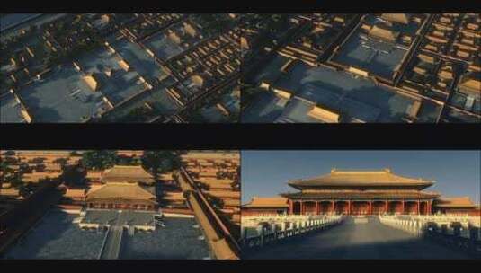 震撼大气北京皇宫故宫全景视频高清在线视频素材下载