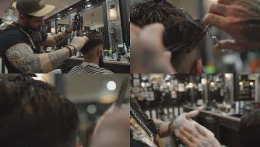 【合集】发型师打理发型高清在线视频素材下载