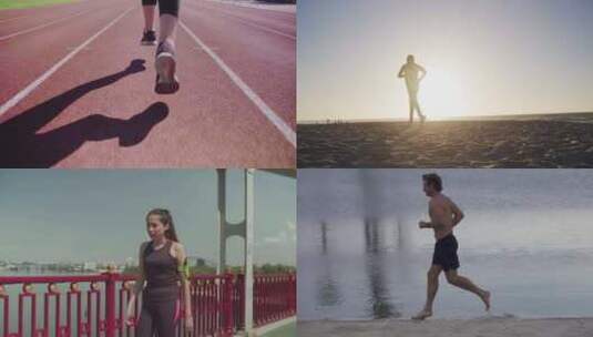 【合集】户外跑步锻炼身体高清在线视频素材下载
