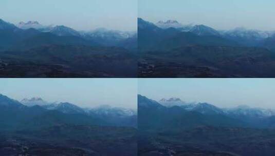 层层叠叠的山脉高清在线视频素材下载