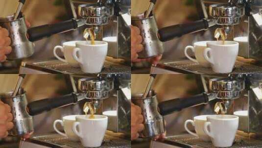 咖啡师正在制作咖啡高清在线视频素材下载