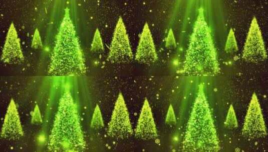粒子渲染的圣诞树高清在线视频素材下载