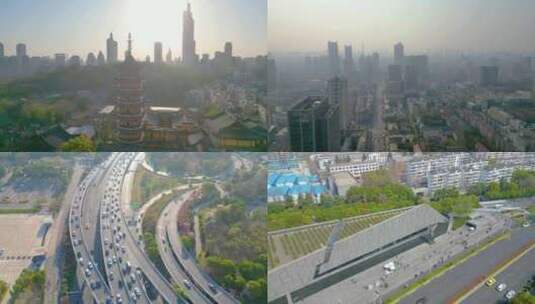 南京市城市地标航拍素材高清在线视频素材下载