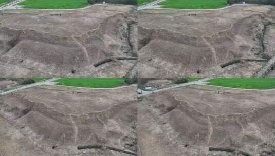 航拍四川广汉三星堆遗址考古发掘高清在线视频素材下载