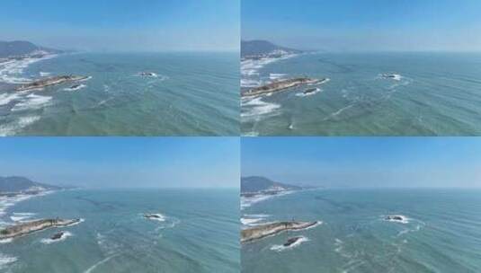 海浪拍打礁石高清在线视频素材下载