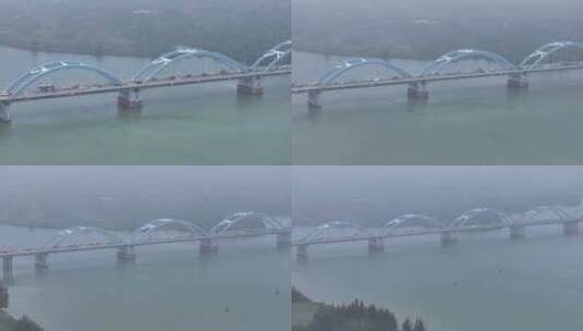 海口琼州大桥航拍高清在线视频素材下载