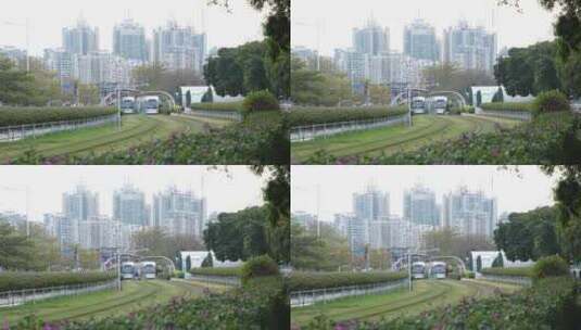 广州海珠有轨电车实拍高清在线视频素材下载