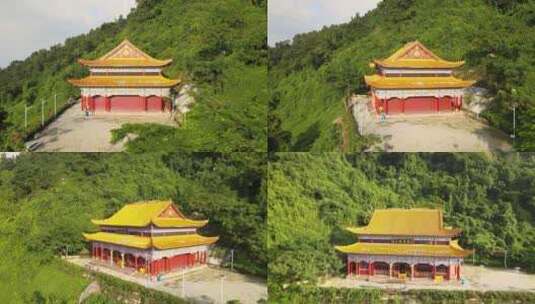 大山寺庙航拍高清在线视频素材下载