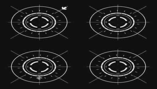 圆形HUD科技感动画【带通道】高清在线视频素材下载