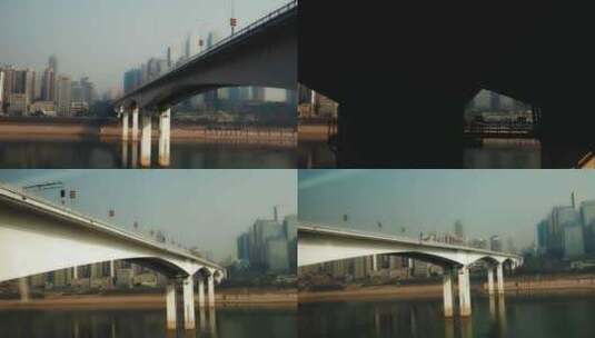中国重庆市都市风光，都市桥梁景观高清在线视频素材下载