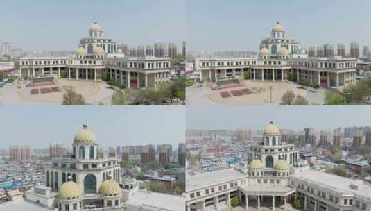 河南濮阳市博物馆航拍高清在线视频素材下载