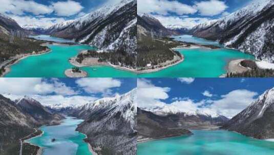 西藏然乌湖高清在线视频素材下载