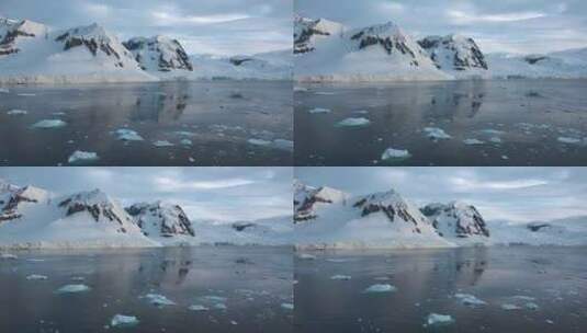 自然之美。南极洲融化的冰。全球变暖和气候高清在线视频素材下载