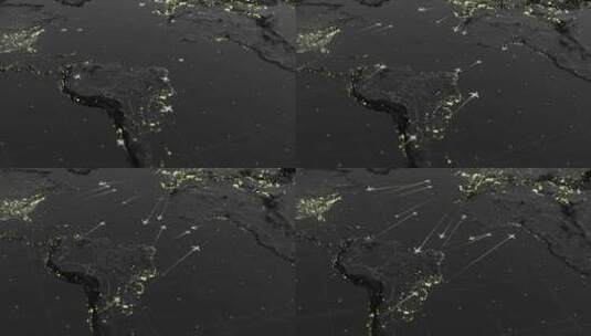 国际航班地图全球高清在线视频素材下载