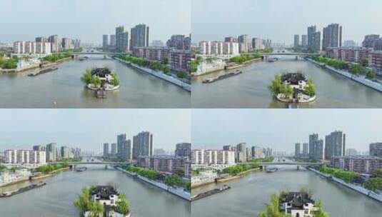 黄埠墩 无锡 京杭大运河 无锡段高清在线视频素材下载