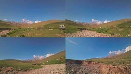 新疆博乐天山大峡谷自然风景高清在线视频素材下载