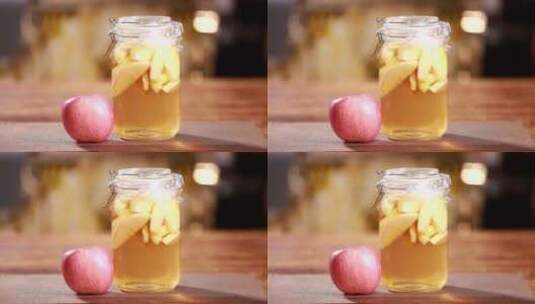 健康养生苹果醋苹果酵素苹果酒酿酒高清在线视频素材下载
