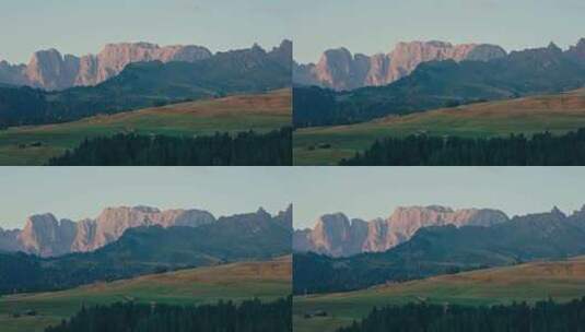 Alpe Di Siusi，白云石，山，高清在线视频素材下载