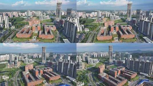 中国广东省广州市黄埔区知识城广州实验中学高清在线视频素材下载