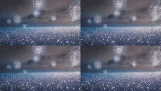 蓝色粒子特效背景画面高清在线视频素材下载