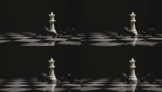 棋盘上的棋子高清在线视频素材下载