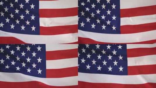 美国国旗随风飘扬高清在线视频素材下载