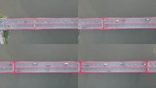 正扣视角的跨江大桥高清在线视频素材下载