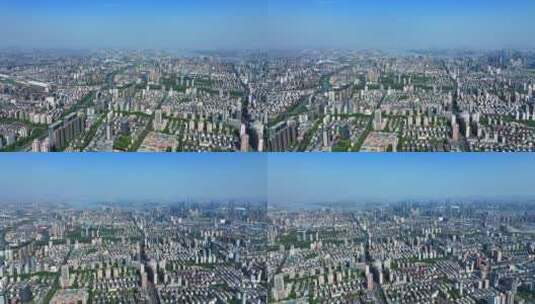 高空鸟瞰杭州市区全景高清在线视频素材下载