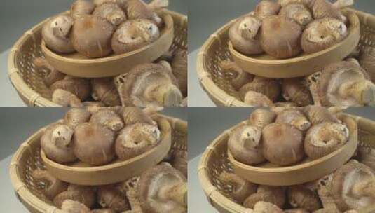 新鲜香菇美食餐饮高清在线视频素材下载