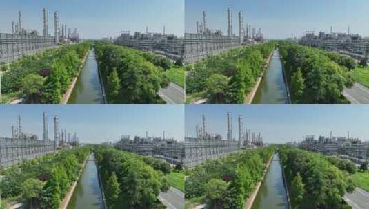 大型工厂 工业时代 化工 管道高清在线视频素材下载