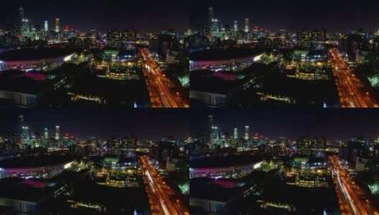 夜色中的北京城市风貌高清在线视频素材下载