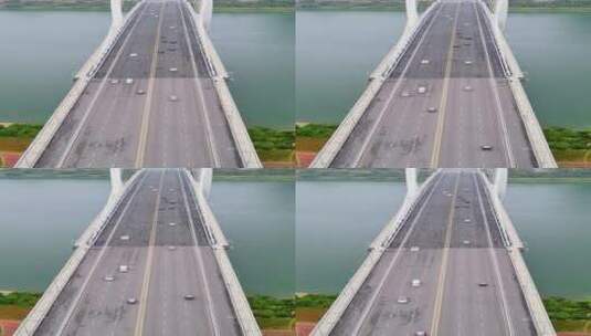 航拍广西柳州白沙大桥高清在线视频素材下载