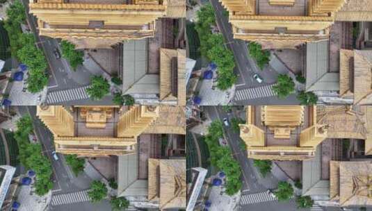 静安寺金顶建筑高清在线视频素材下载