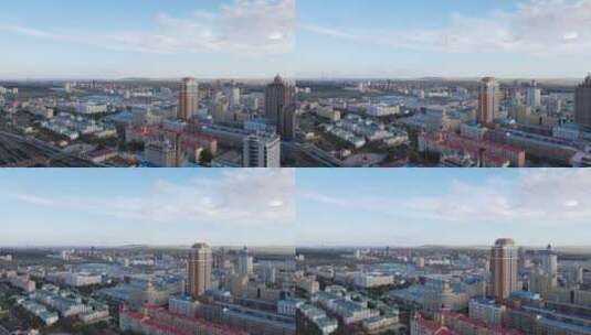 满洲里城市航拍4k、slog3高清在线视频素材下载