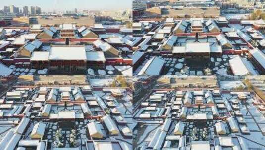 沈阳故宫雪景高清在线视频素材下载