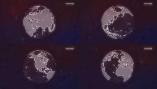 科技感星空下转动的地球高清在线视频素材下载