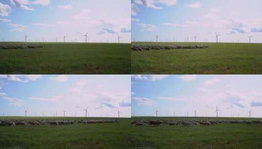 风力发电风车发电机高清在线视频素材下载