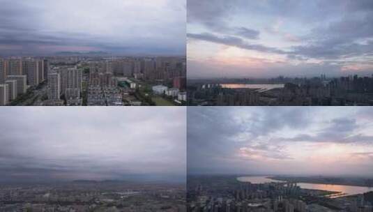杭州上城区钱塘江4K航拍素材高清在线视频素材下载