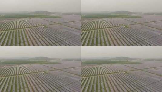 现代化农村太阳能电池板高清在线视频素材下载