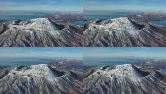 日本北海道有珠山火山自然风光高清在线视频素材下载