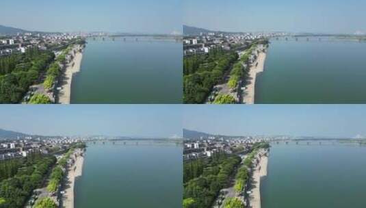 航拍湖北襄阳古城古城墙高清在线视频素材下载