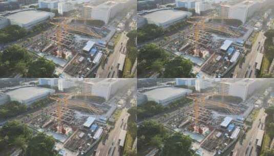 深圳建设 建设 工地 施工 施工现场高清在线视频素材下载